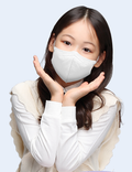 Korean KF94 children's face masks in a box, 50-pack, with 2D three-dimensional design, by Arte brand for kids.