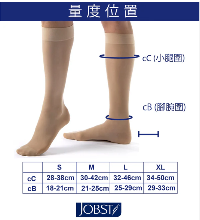 美國 JOBST ForMen 男士醫療級壓力襪 15-20mmHg（黑色 / 膝下款）